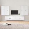 vidaXL 6 Piece TV Cabinet Set White Engineered Wood