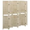 vidaXL 6-Panel Room Divider 210x165 cm Solid Wood Paulownia