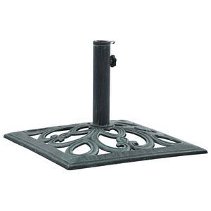 vidaXL Umbrella Base | Green | Cast iron | 12 kg | Durable | Umbrella Base