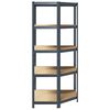 vidaXL 5-Layer Corner Shelf Anthracite Steel&Engineered Wood
