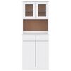 vidaXL Highboard ALTA White 77x35x188 cm Solid Wood Pine