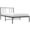 vidaXL Metal Bed Frame without Mattress with Headboard Black 100x190cm