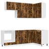 vidaXL Kitchen Unit LYON 8 pcs Smoked Oak Engineered Wood
