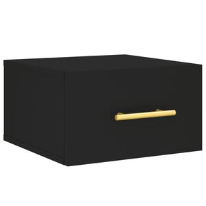 vidaXL Wall-mounted Bedside Cabinet Black 35x35x20 cm
