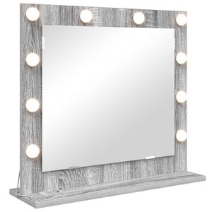 vidaXL Vanity Mirror Rectangular Grey Sonoma 60 x 55 x 18 cm