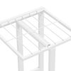 vidaXL 4-Floor Flower Stand 43x22x76 cm White Metal