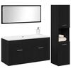 vidaXL Bathroom Furniture Set 3 pcs Black Oak Engineered Wood