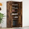 vidaXL Shoe Cabinet Smoked Oak 80 x 39 x 178 cm Engineered Wood