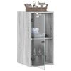 vidaXL Wall Cabinet with Glass Doors Grey Sonoma 35x37x68.5 cm