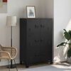 vidaXL Industrial Storage Chest Black 75x40x120 cm Steel