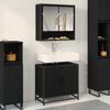vidaXL Bathroom Furniture Set 2 pcs Black Oak Engineered Wood
