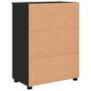 vidaXL Bathroom Cabinet Black 60 x 35 x 80 cm Engineered wood & Metal