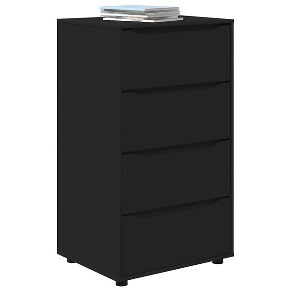 vidaXL Storage Cabinets 2 pcs Black 60 x 48 x 105 cm Engineered Wood