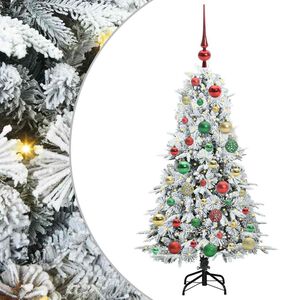 vidaXL Artificial Hinged Christmas Tree White 120 cm PE and PVC