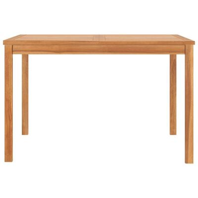 vidaXL Garden Dining Table 120x120x77 cm Solid Teak Wood