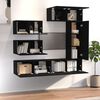 vidaXL 6 Piece TV Cabinet Set Black Engineered Wood