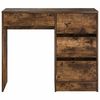 vidaXL Desk with Drawer Smoked Oak 90 x 37.5 x 75 cm Engineered Wood