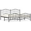 vidaXL Metal Bed Frame without Mattress with Footboard&nbsp;Black 193x203cm