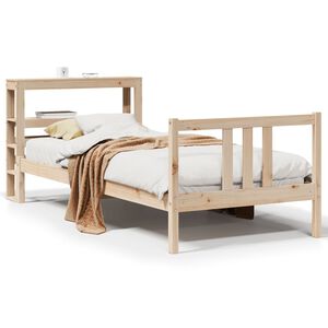 vidaXL Bed Frame with Headboard without Mattress 75x190 cm