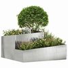 vidaXL Garden Planter Silver 80 x 80 x 50 cm Stainless Steel