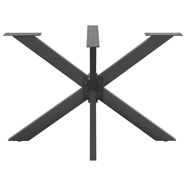 vidaXL Dining Table Leg Spider Shape Anthracite 120x68x(72-73) cm Steel