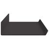 vidaXL Floating Shelf Wall-mounted 2 pcs Black 60 x 8.5 x 2.5 cm Steel
