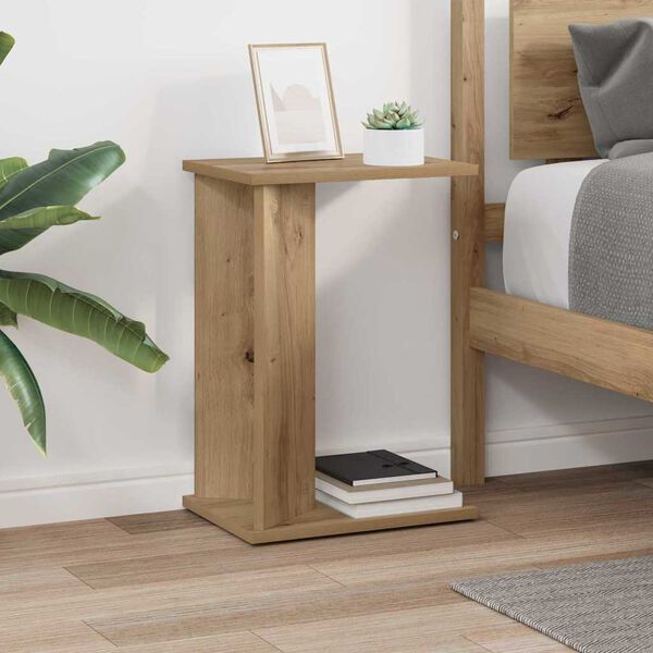 vidaXL End Table Artisan Oak 35 x 25 x 50 cm Engineered Wood