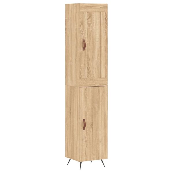 vidaXL Highboard Sonoma Oak 34.5x34x180 cm Engineered Wood