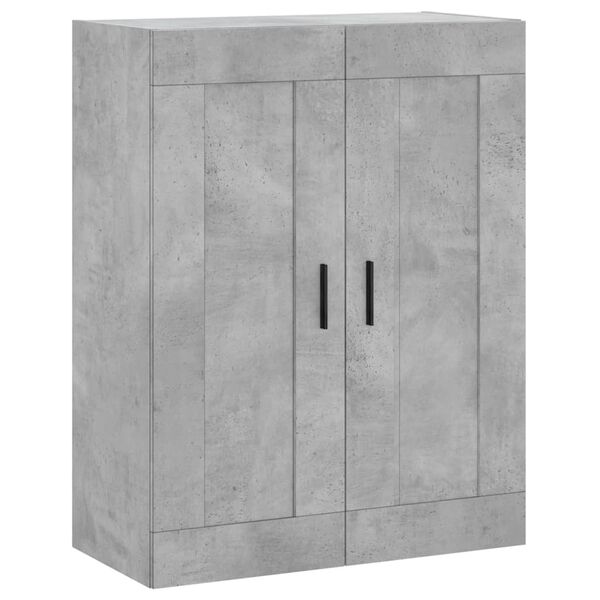 vidaXL Wall Mounted Cabinet Concrete Grey 69.5x34x90 cm Engineered Wood