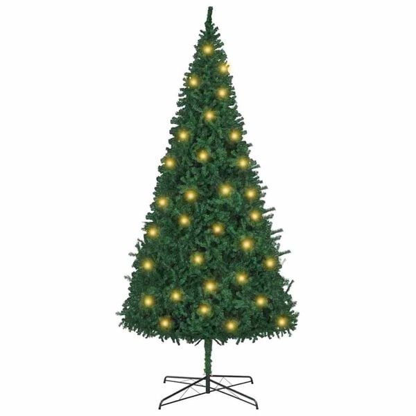vidaXL Christmas Tree with Decorative String Lights Green 400 cm PVC
