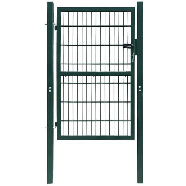vidaXL 2D Fence Gate (Single) Green 100x180 cm