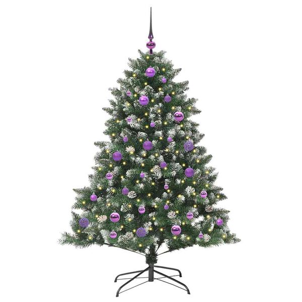 vidaXL Artificial Christmas Tree with 150 LEDs with Stand Green 150 cm