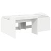 vidaXL Kids'High Bed Frame with Desk White 90 x 200 cm