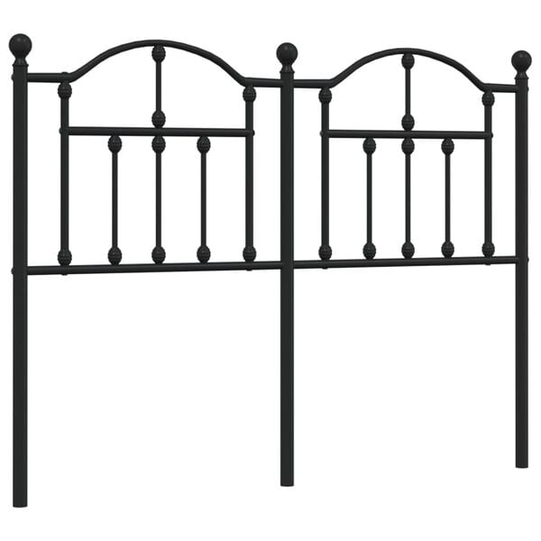 vidaXL Metal Replace Headboard Black 120 cm