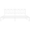 vidaXL Metal Bed Frame without Mattress with Headboard White 200x200cm