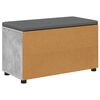 vidaXL Hall Bench with Cushion Plain Concrete Grey 80 x 38 x 46 cm
