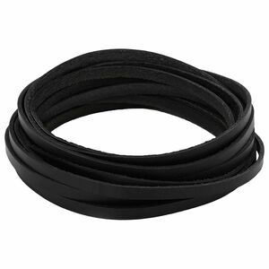 vidaXL Leather Strap Black 200 x 0.8 cm Leather