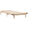 vidaXL Bed Frame with Side Tables Natural 90 x 210 cm Solid Pine Wood