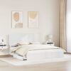 vidaXL Storage Bed with Headboard White 200 x 200 cm Engineered Wood