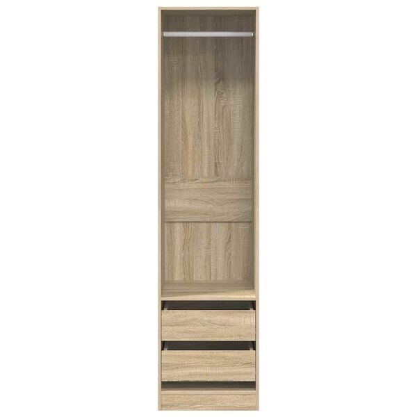 vidaXL Wardrobe with Drawers Sonoma Oak 50x50x200 cm Engineered Wood