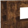 vidaXL LED Headboard Smoked Oak 160x18.5x103.5 cm Engineered Wood