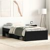 vidaXL Bed Frame without Mattress Black Oak 75x190 cm Engineered Wood