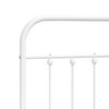 vidaXL Metal Bed Frame without Mattress with Footboard White 200x200cm