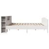 vidaXL Bookcase Bed without Mattress White 180x200cm Solid Wood Pine