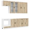 vidaXL Kitchen Unit KALMAR 8 pcs Sonoma Oak Engineered Wood