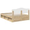 vidaXL Bed Frame Sonoma Oak 150 x 200 cm Solid Pine Wood