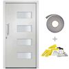 vidaXL Front Door Aluminium and PVC White 110x210 cm