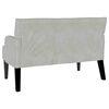 vidaXL Bench Light Grey 112 x 65.5 x 75 cm Velvet