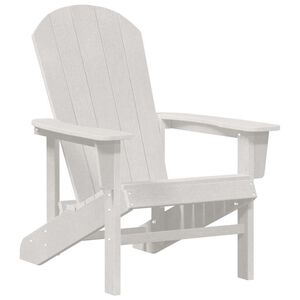 vidaXL Adirondack Chair White HDPE