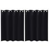 vidaXL Blackout Curtains with Rings 2 pcs Black 140 x 140 cm Polyester